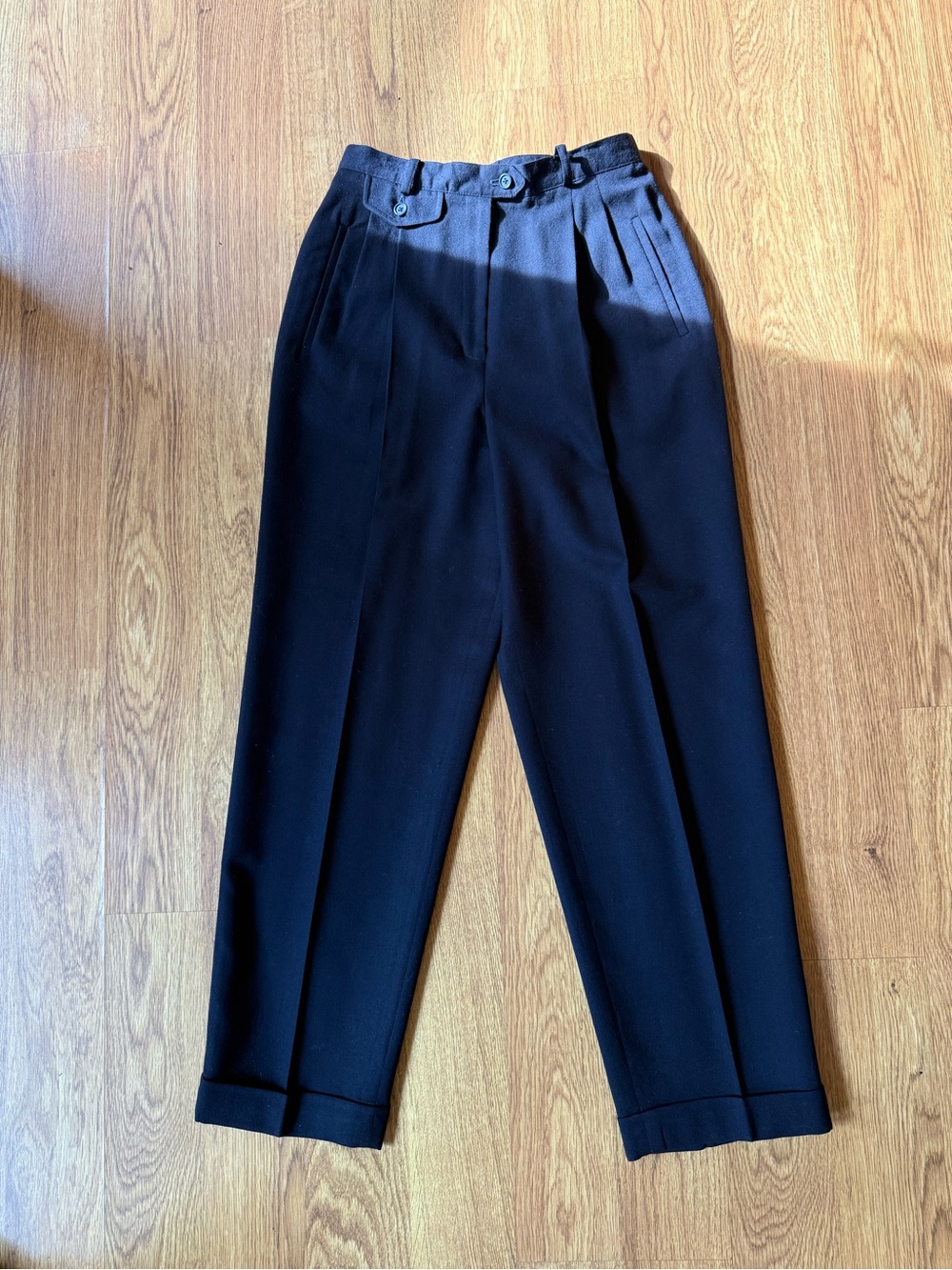 VINTAGE Ralph Lauren 90’s Pleated Wool Dress Pants - Navy Blue